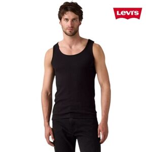 Levi's | Classic Ribbed Cotton Black Tank Top Men Large